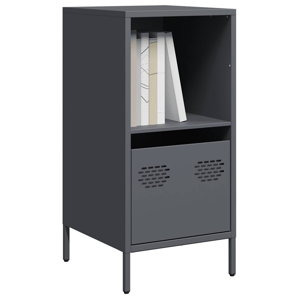 Credenza Antracite 35x39x73,5 cm in Acciaio Laminato a Freddo