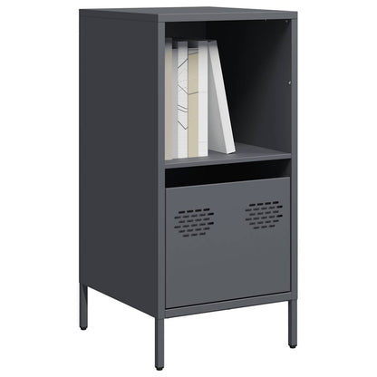 Credenza Antracite 35x39x73,5 cm in Acciaio Laminato a Freddo