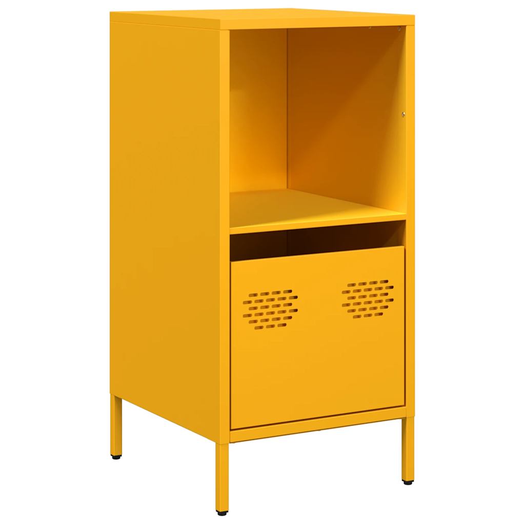 Credenza Giallo Senape 35x39x73,5 cm Acciaio Laminato a Freddo
