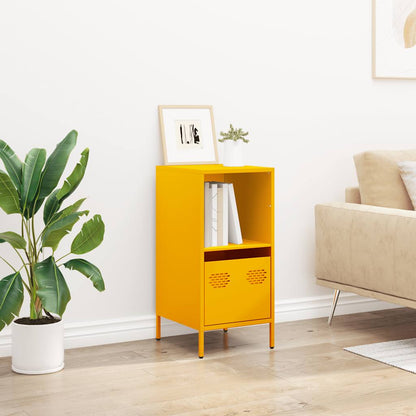 Credenza Giallo Senape 35x39x73,5 cm Acciaio Laminato a Freddo