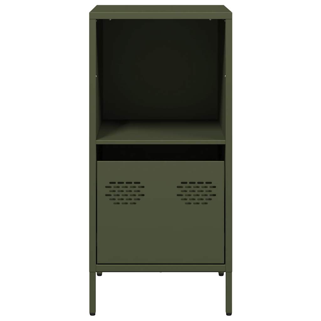 Credenza Verde Oliva 35x39x73,5 cm in Acciaio Laminato a Freddo