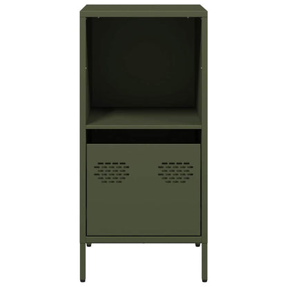 Credenza Verde Oliva 35x39x73,5 cm in Acciaio Laminato a Freddo