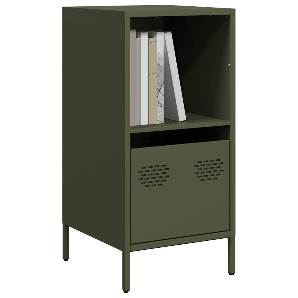 Credenza Verde Oliva 35x39x73,5 cm in Acciaio Laminato a Freddo