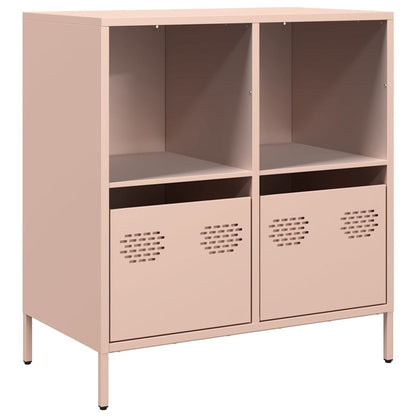 Credenza Rosa 68x39x73,5 cm in Acciaio Laminato a Freddo