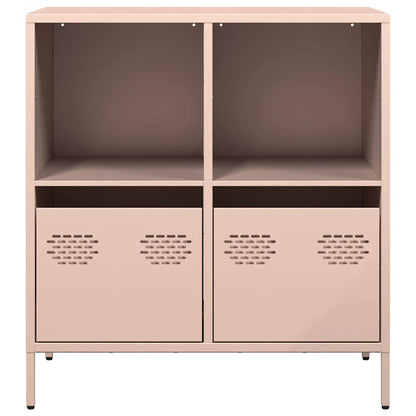 Credenza Rosa 68x39x73,5 cm in Acciaio Laminato a Freddo