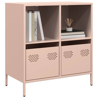 Credenza Rosa 68x39x73,5 cm in Acciaio Laminato a Freddo
