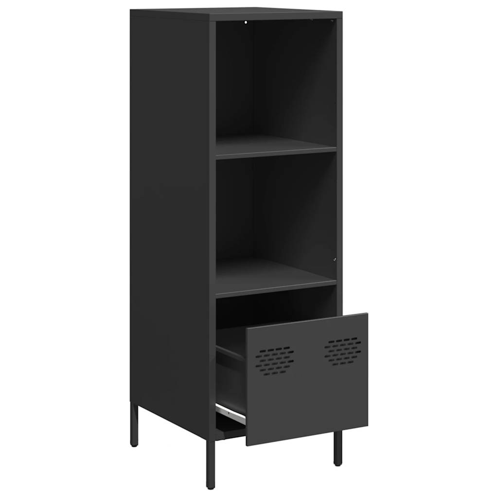 Credenza Nera 35x39x103,5 cm in Acciaio
