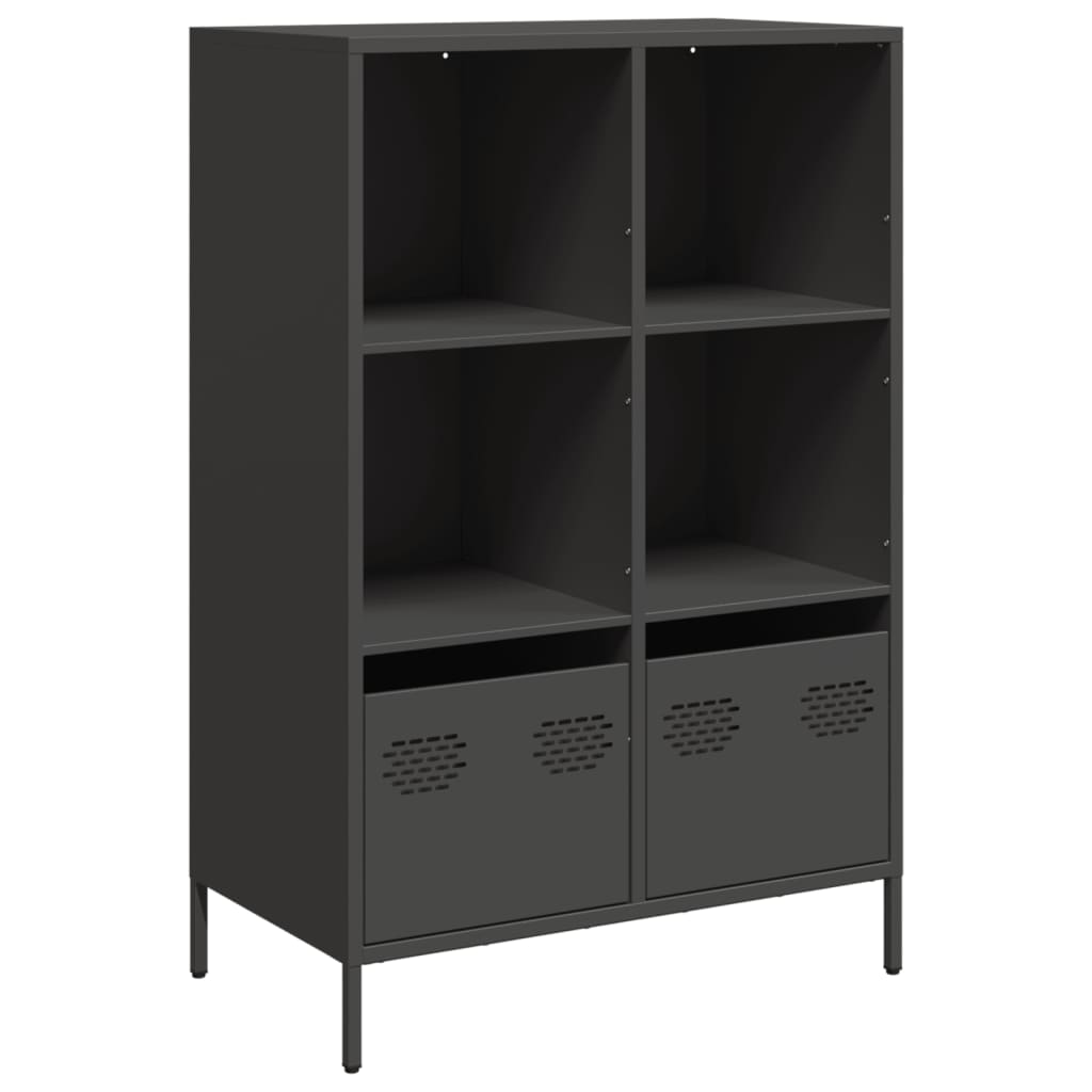 Credenza Nera 68x39x103,5 cm in Acciaio