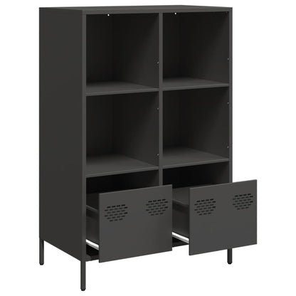 Credenza Nera 68x39x103,5 cm in Acciaio