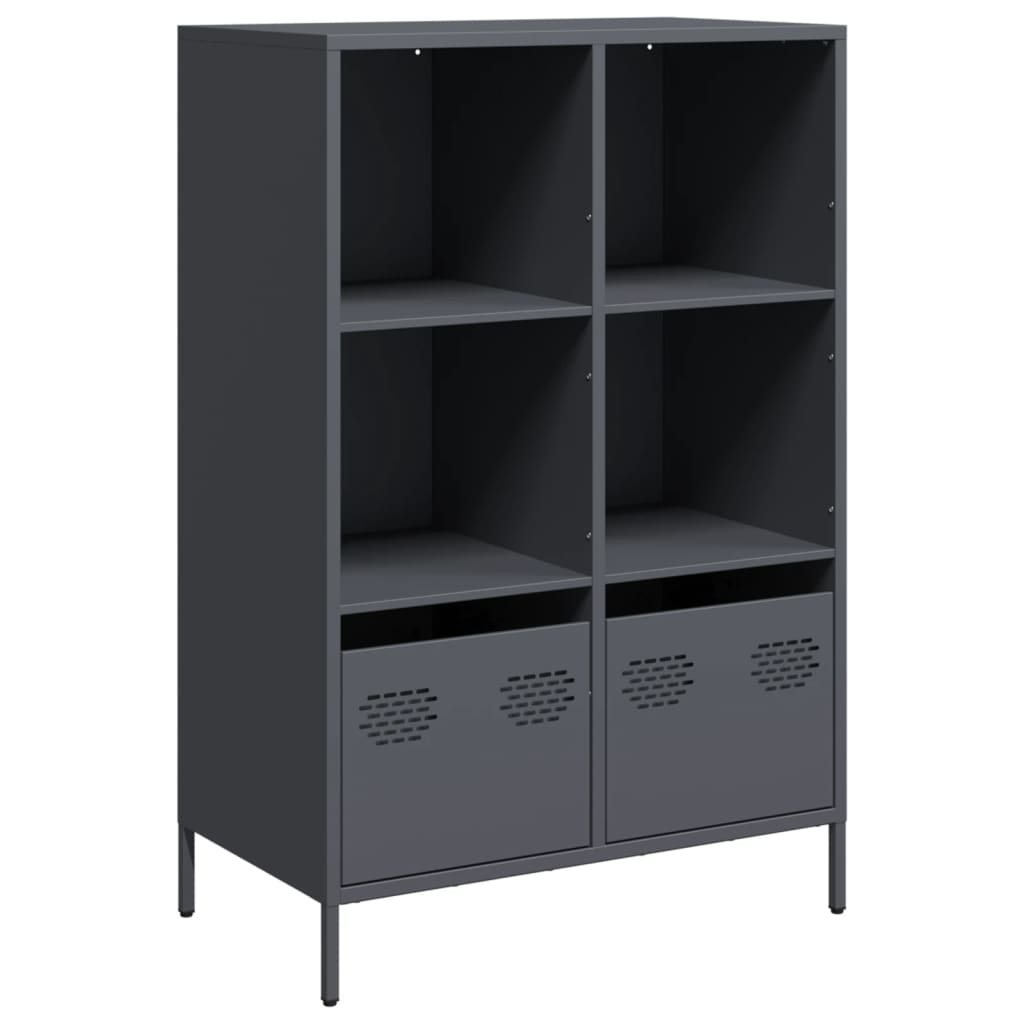 Credenza Antracite 68x39x103,5 cm Acciaio