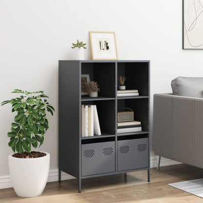 Credenza Antracite 68x39x103,5 cm Acciaio