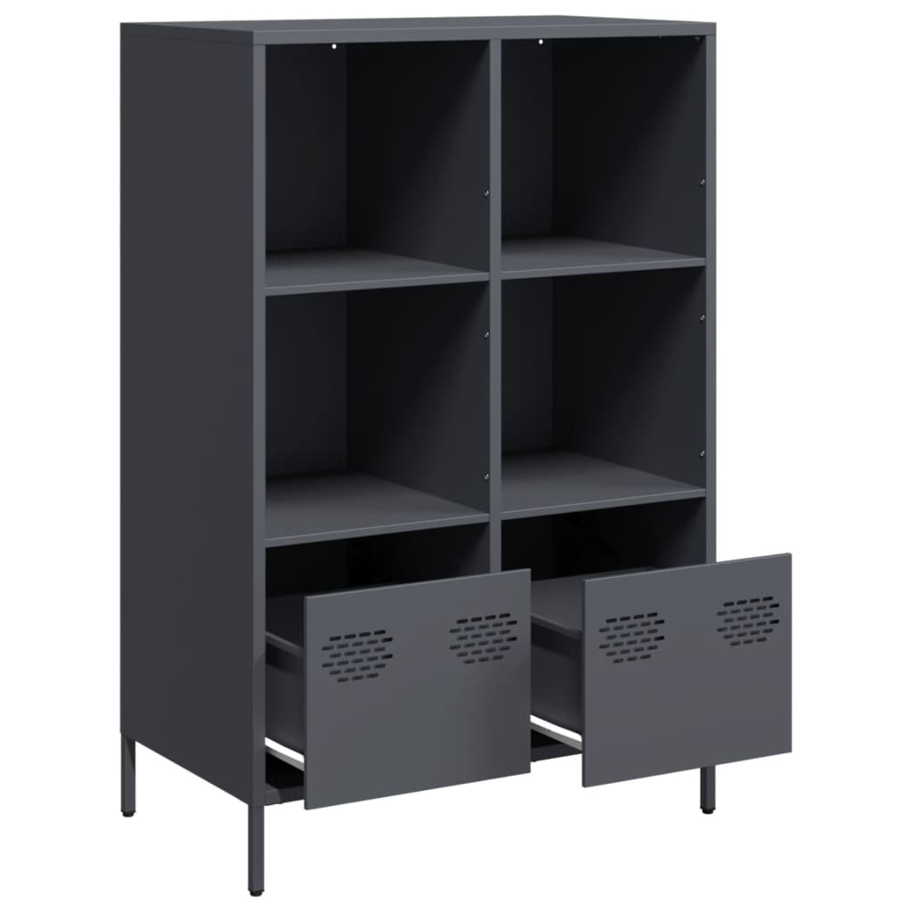 Credenza Antracite 68x39x103,5 cm Acciaio