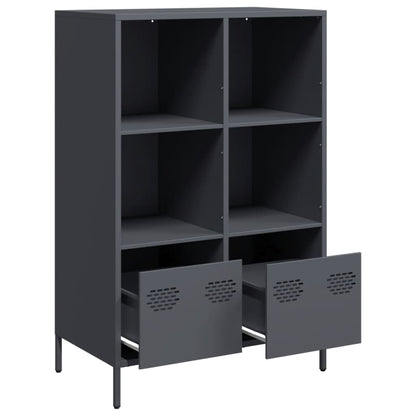 Credenza Antracite 68x39x103,5 cm Acciaio