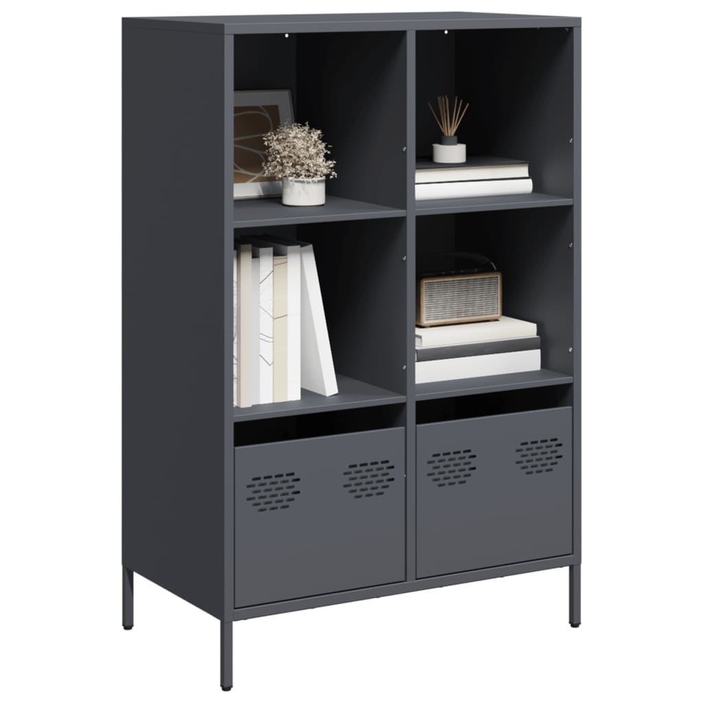 Credenza Antracite 68x39x103,5 cm Acciaio