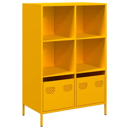 Credenza Giallo Senape 68x39x103,5 cm in Acciaio