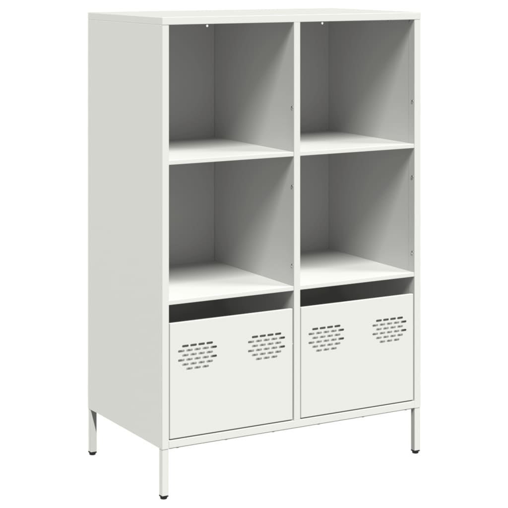 Credenza Bianca 68x39x103,5 cm in Acciaio