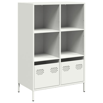 Credenza Bianca 68x39x103,5 cm in Acciaio