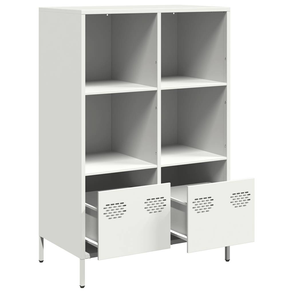Credenza Bianca 68x39x103,5 cm in Acciaio