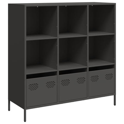 Credenza Nera 101,5x39x103,5 cm in Acciaio