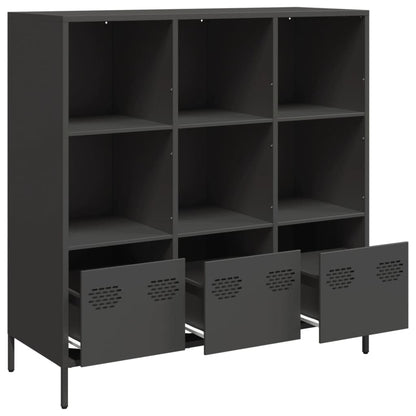 Credenza Nera 101,5x39x103,5 cm in Acciaio