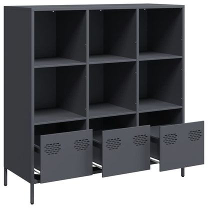Credenza Antracite 101,5x39x103,5 cm Acciaio