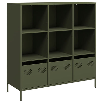Credenza Verde Oliva 101,5x39x103,5 cm in Acciaio