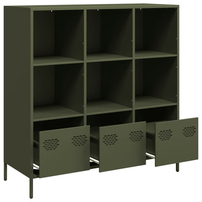 Credenza Verde Oliva 101,5x39x103,5 cm in Acciaio