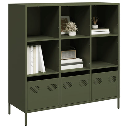 Credenza Verde Oliva 101,5x39x103,5 cm in Acciaio