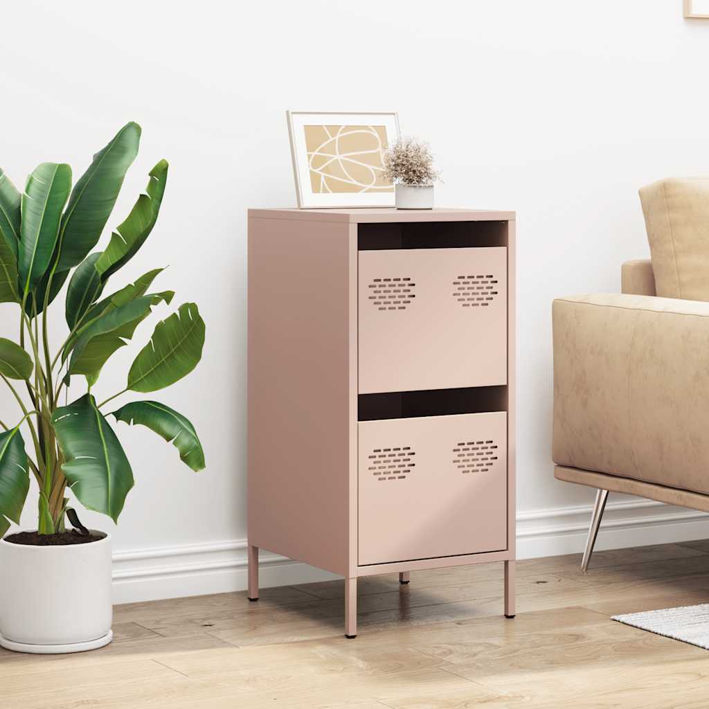 Credenza Rosa 35x39x73,5 cm in Acciaio Laminato a Freddo