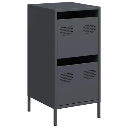 Credenza Antracite 35x39x73,5 cm in Acciaio Laminato a Freddo