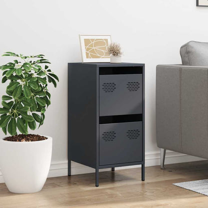 Credenza Antracite 35x39x73,5 cm in Acciaio Laminato a Freddo