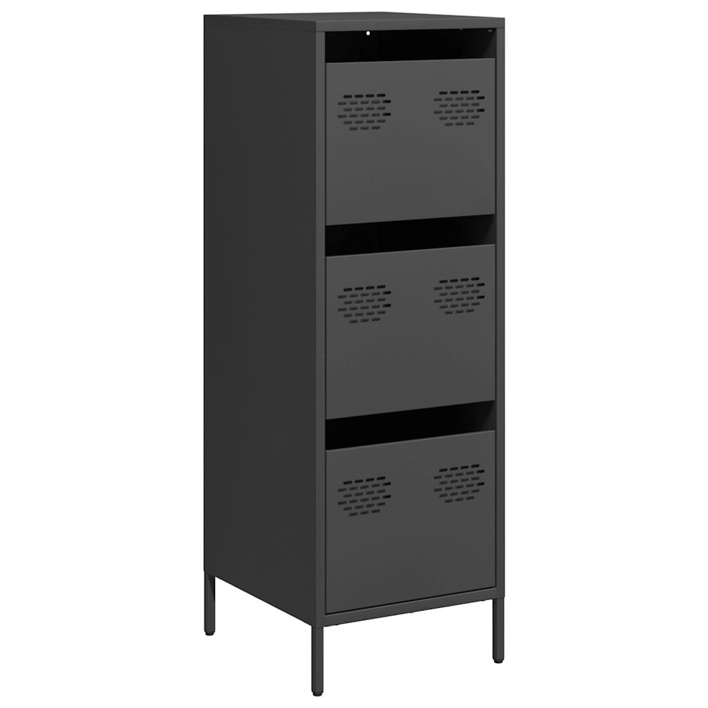 Credenza Nera 39x35x103,5 cm in Acciaio