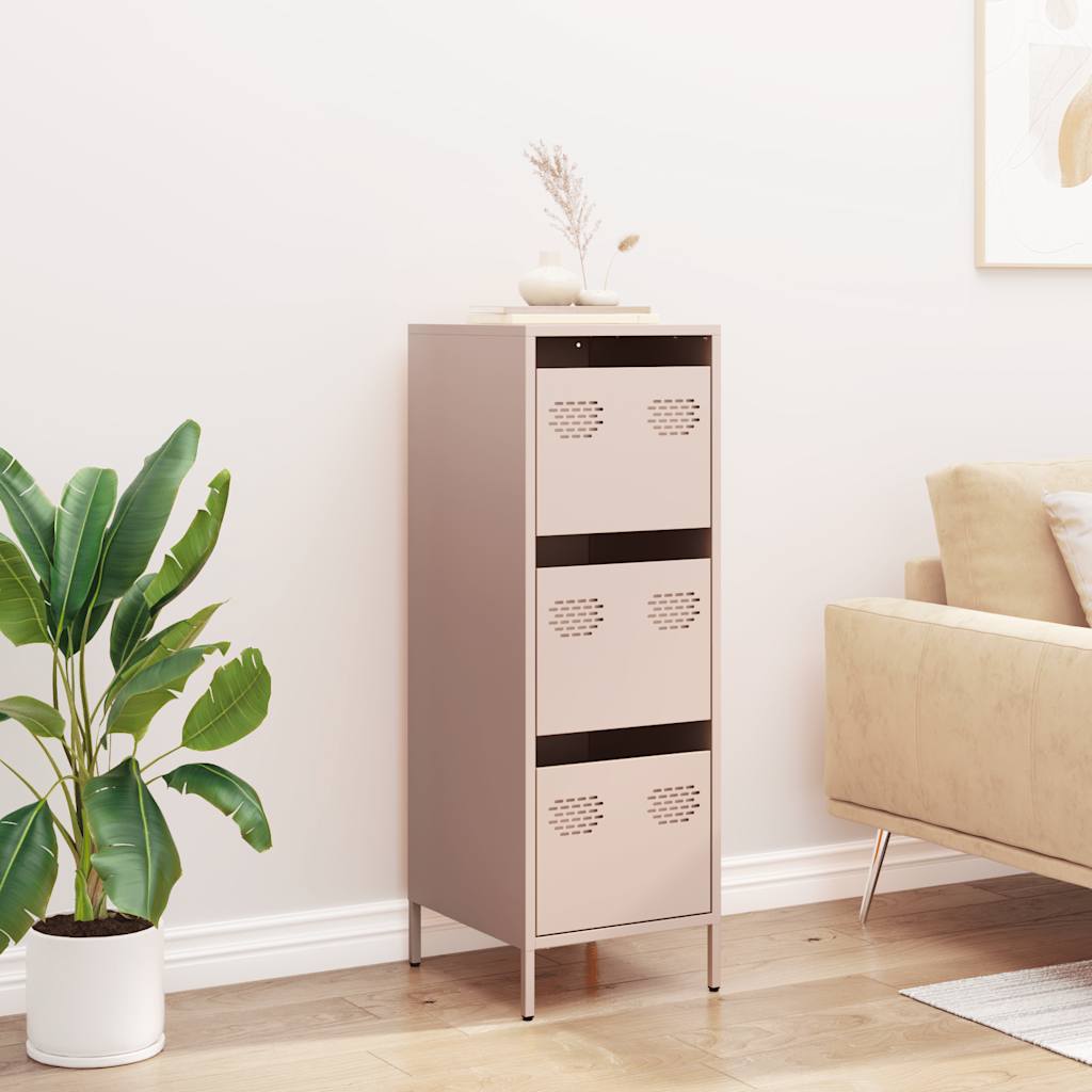 Credenza Rosa 39x35x103,5 cm in Acciaio