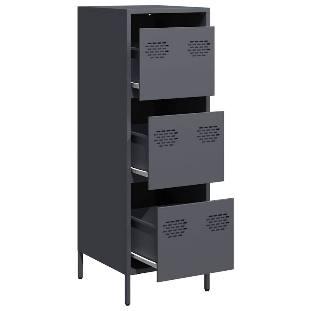 Credenza Antracite 39x35x103,5 cm Acciaio