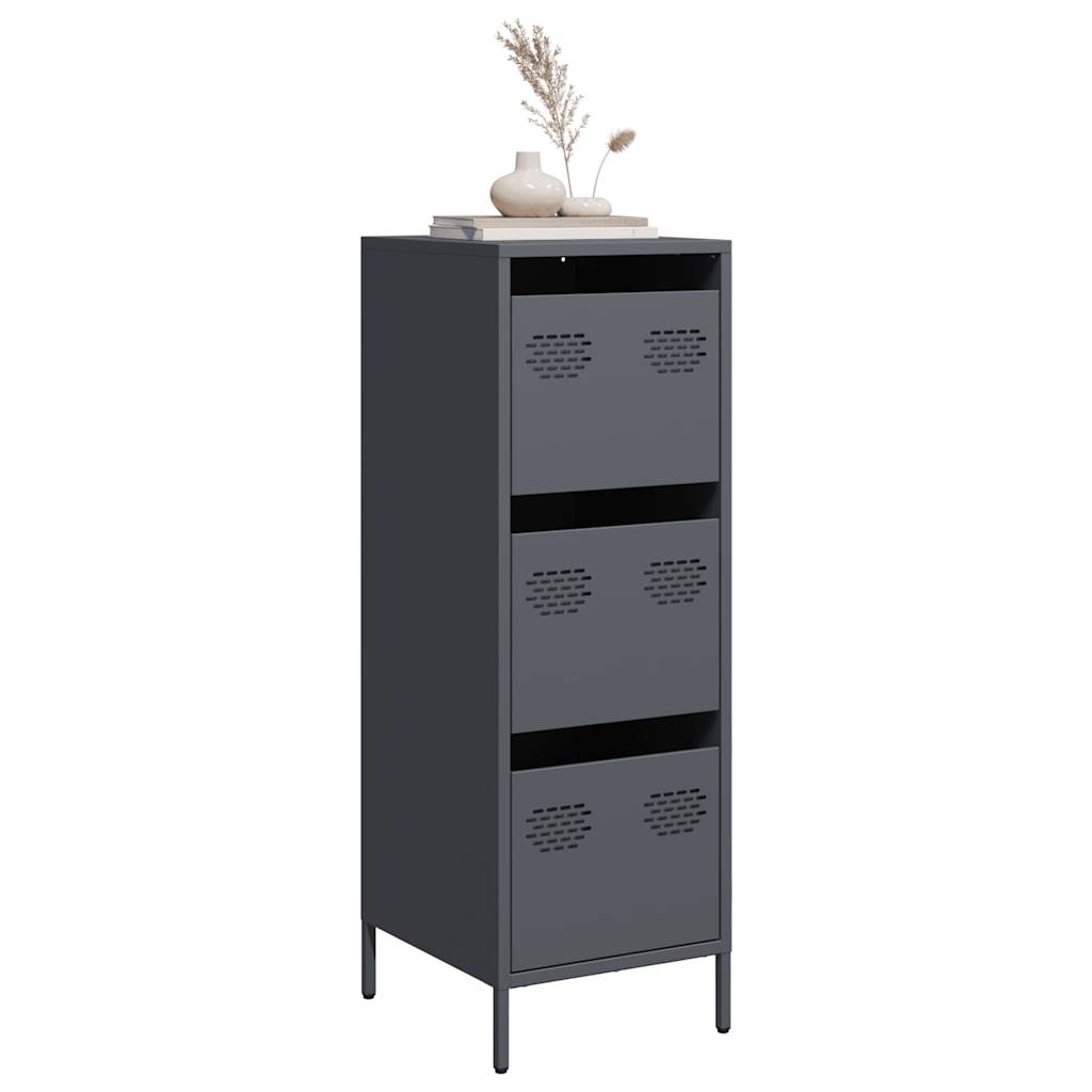 Credenza Antracite 39x35x103,5 cm Acciaio