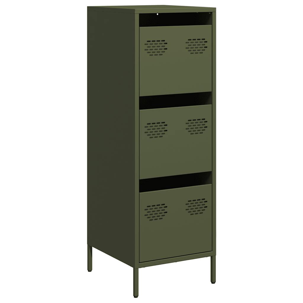 Credenza Verde Oliva 39x35x103,5 cm in Acciaio