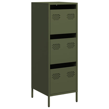 Credenza Verde Oliva 39x35x103,5 cm in Acciaio