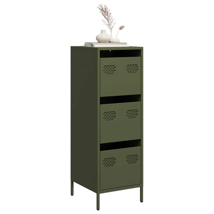 Credenza Verde Oliva 39x35x103,5 cm in Acciaio