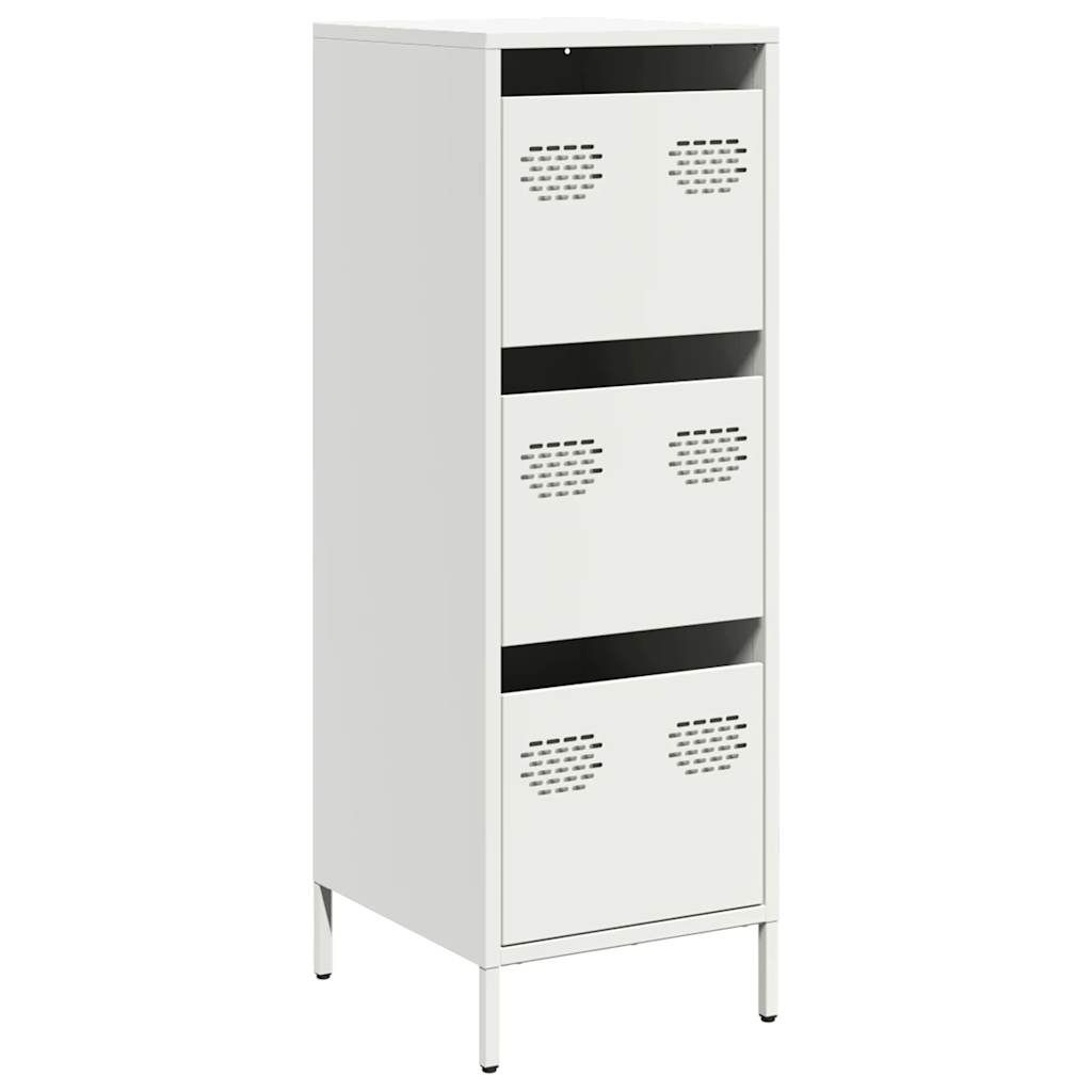 Credenza Bianca 39x35x103,5 cm in Acciaio