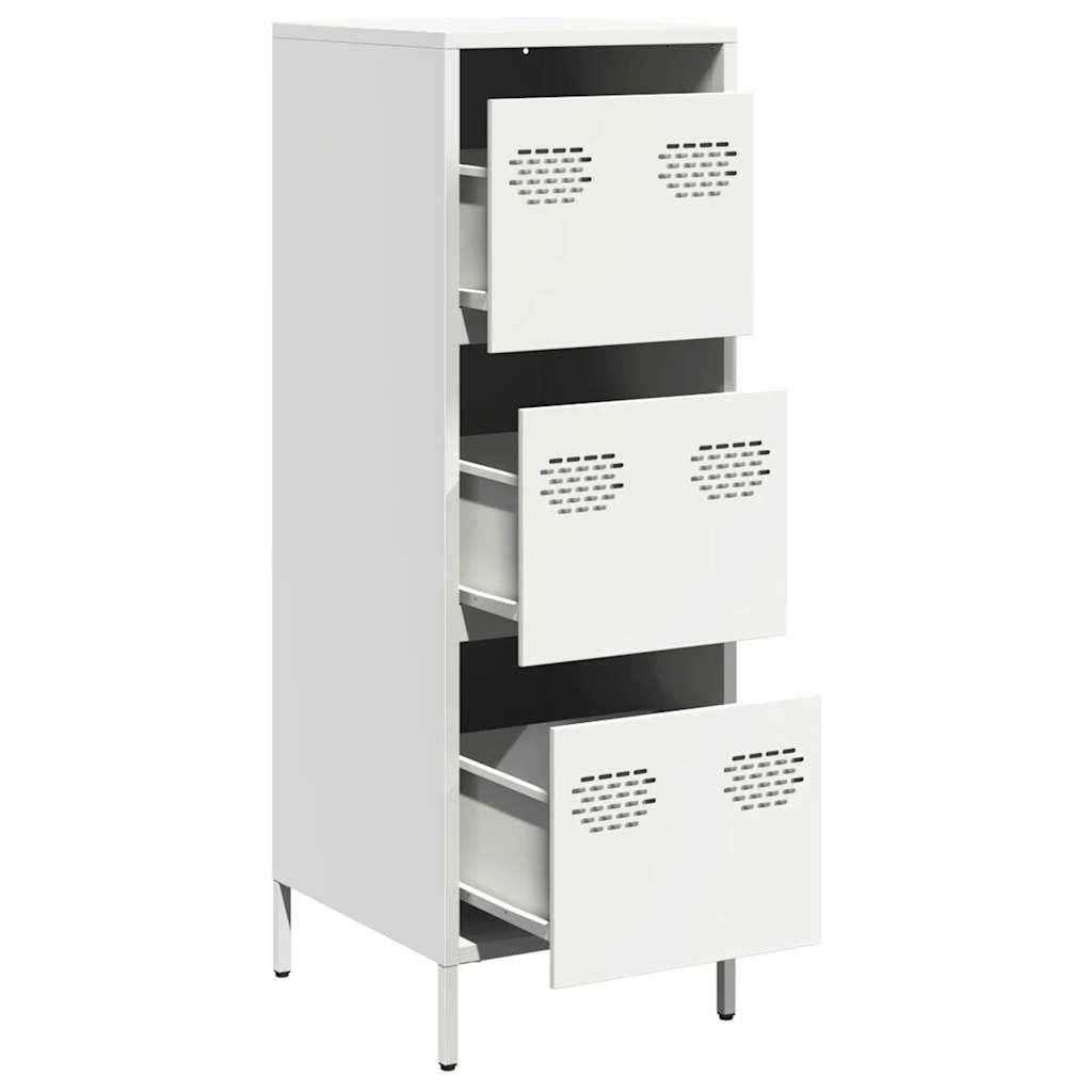 Credenza Bianca 39x35x103,5 cm in Acciaio