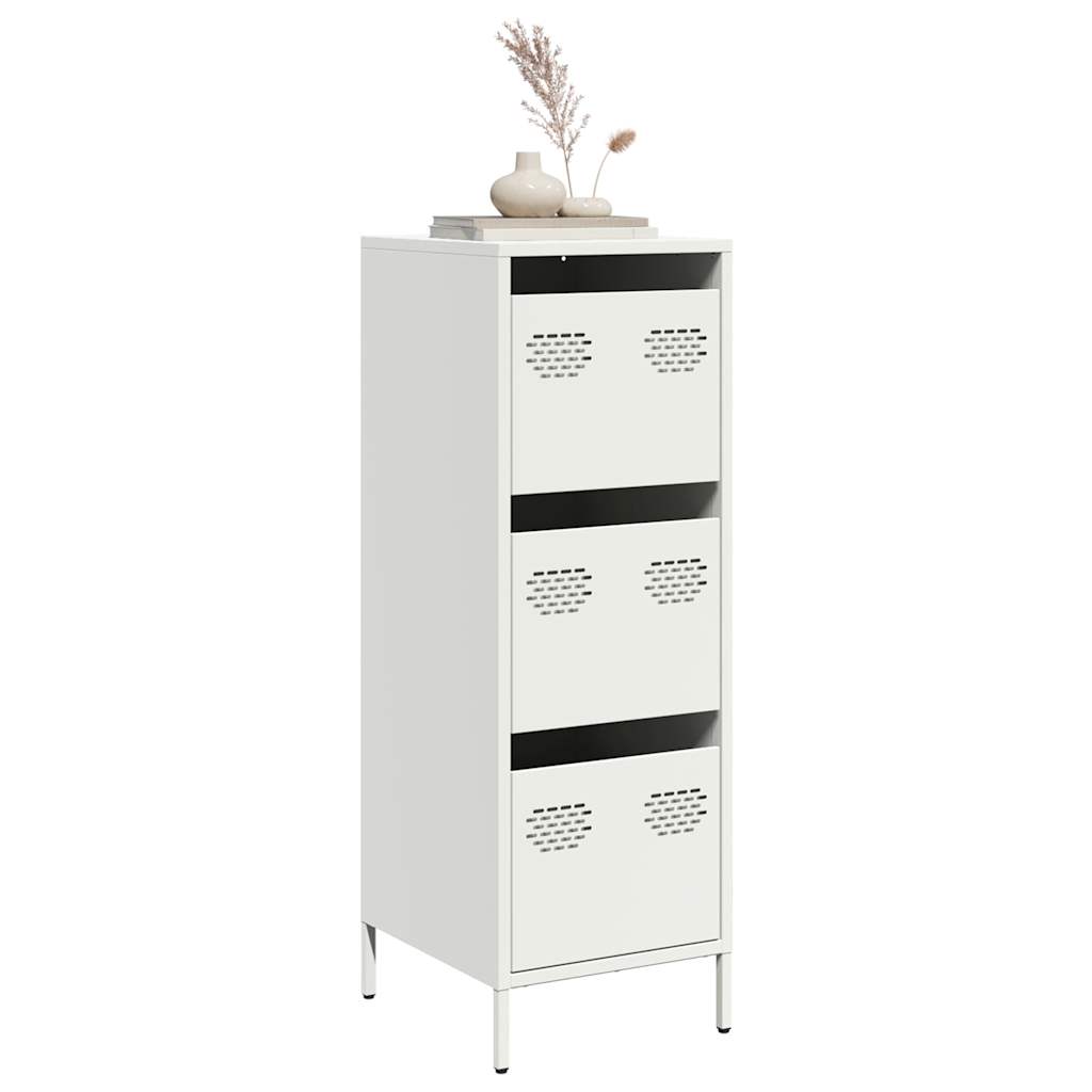Credenza Bianca 39x35x103,5 cm in Acciaio