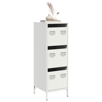 Credenza Bianca 39x35x103,5 cm in Acciaio