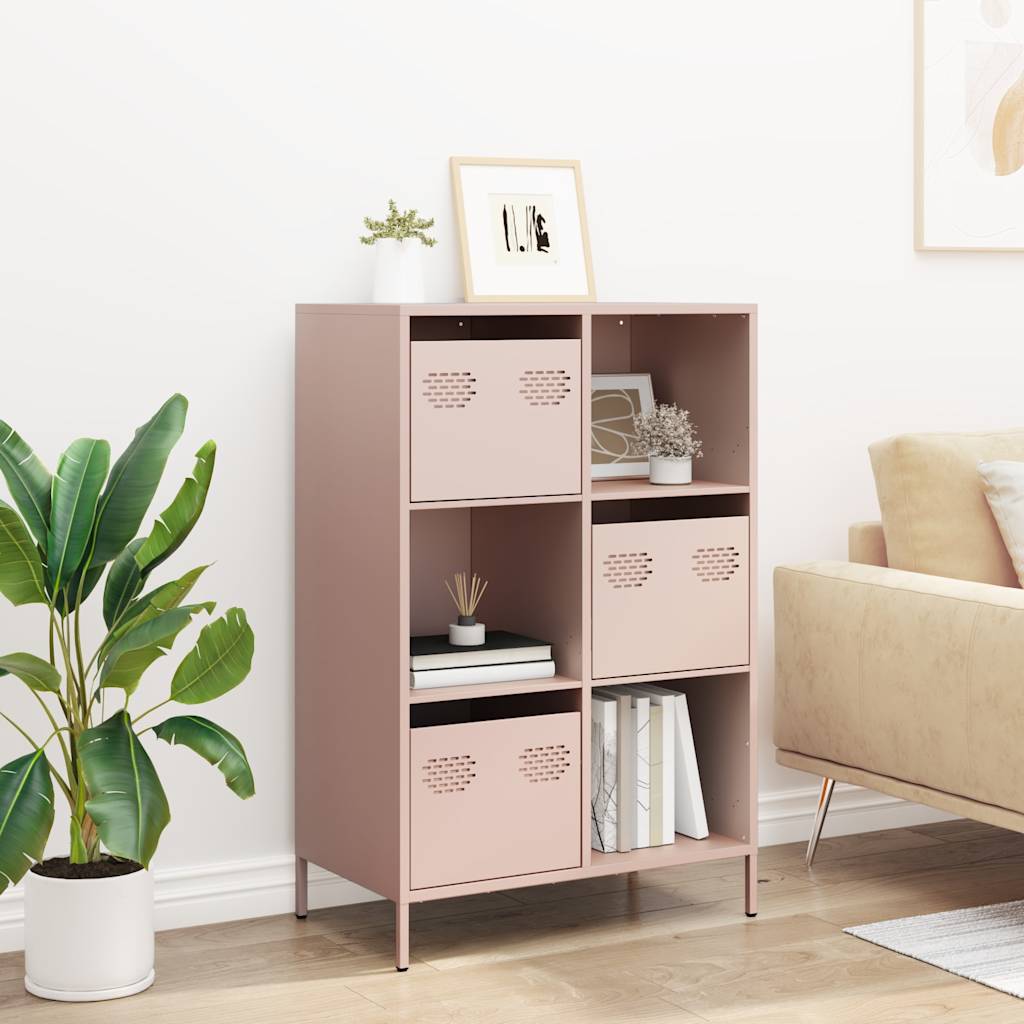 Credenza Rosa 68x39x103,5 cm in Acciaio