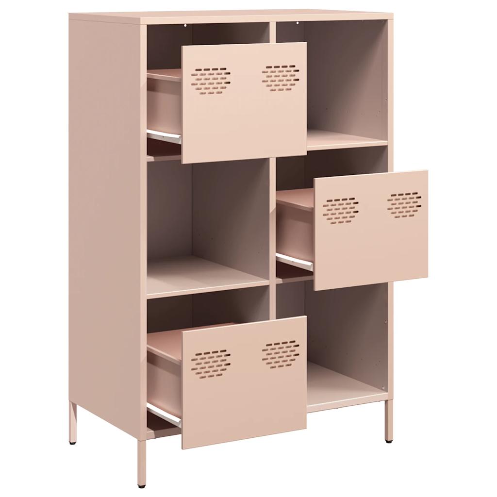 Credenza Rosa 68x39x103,5 cm in Acciaio