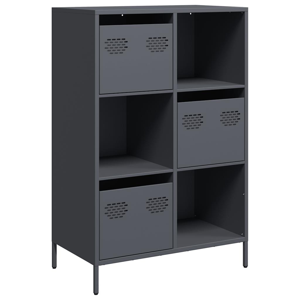 Credenza Antracite 68x39x103,5 cm Acciaio
