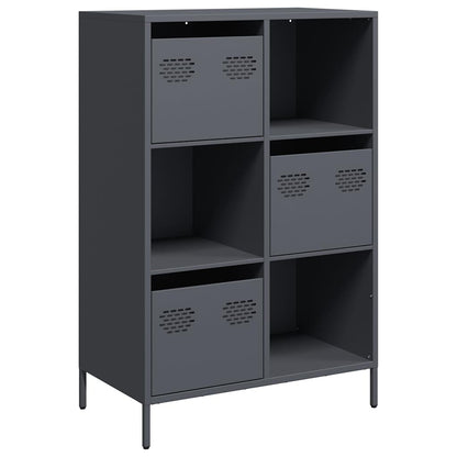 Credenza Antracite 68x39x103,5 cm Acciaio