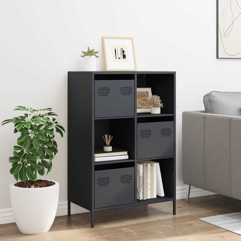 Credenza Antracite 68x39x103,5 cm Acciaio