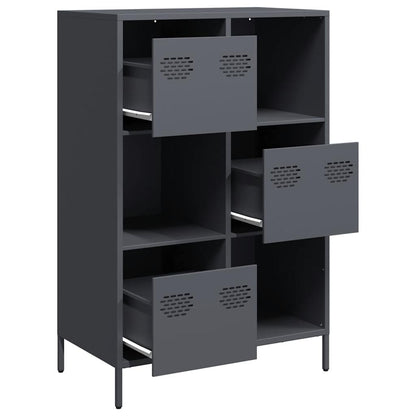 Credenza Antracite 68x39x103,5 cm Acciaio