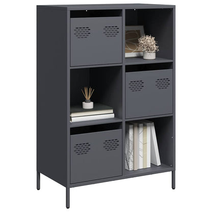 Credenza Antracite 68x39x103,5 cm Acciaio