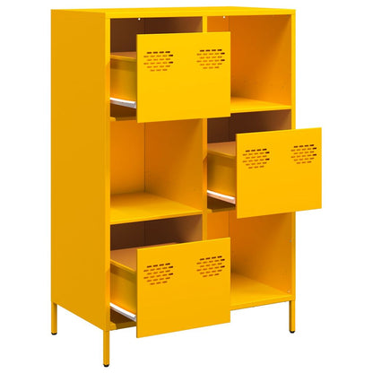 Credenza Giallo Senape 68x39x103,5 cm in Acciaio